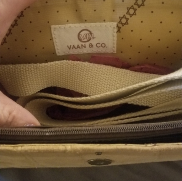 NWT Upcycled Leather Crossbody Purse with Matching Wallet. By Vaan and Co. - Picture 3 of 11